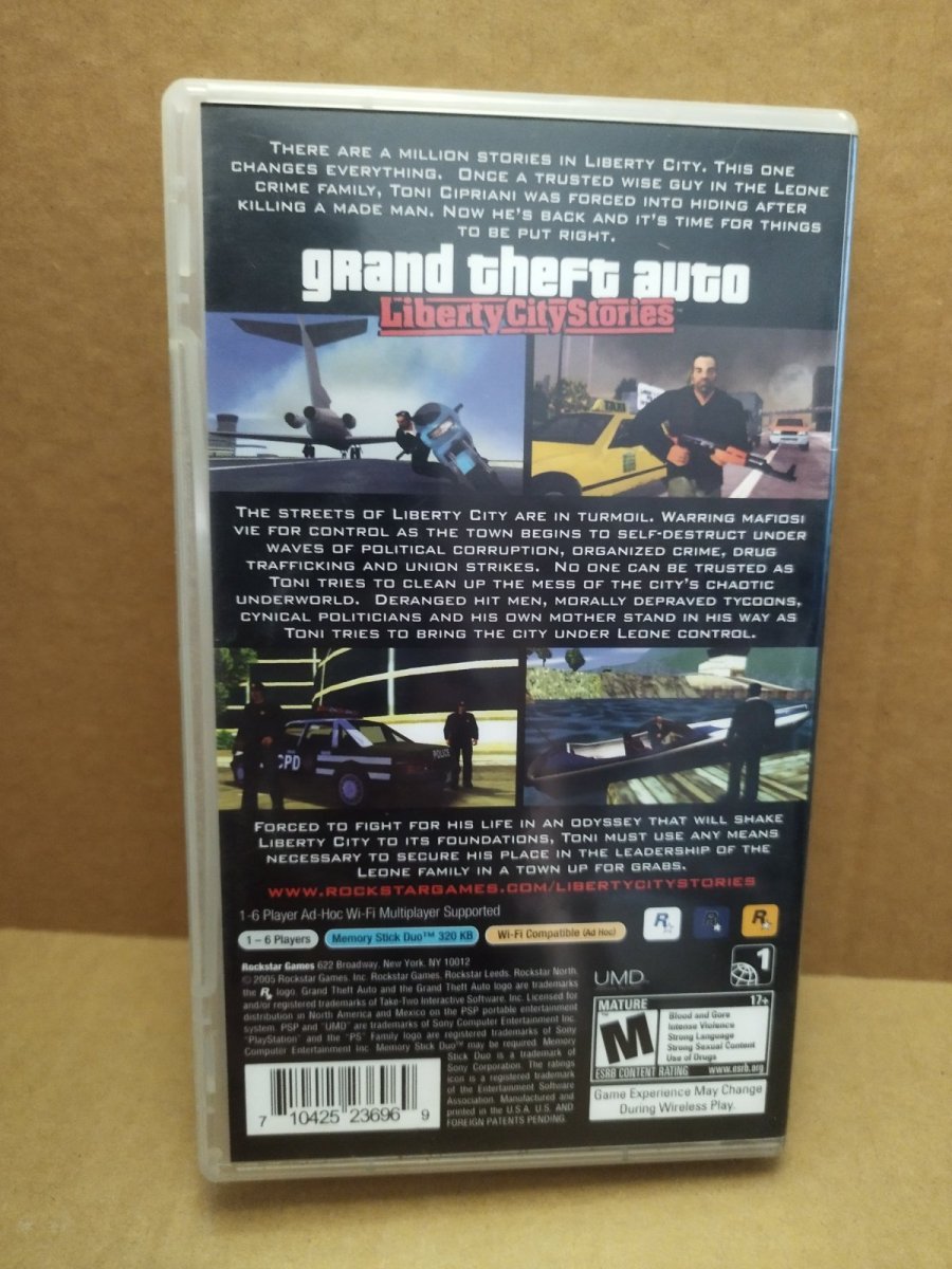 画像6: 【美品評価価格】海外北米版 グランド セフト オート Grand Theft Auto Liberty City Stories　箱説有　PSPプレイステーションポータブル【9N6】 (6)