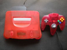 画像1: 64本体クリアレッド　箱説無　ニンテンドー64 (1)