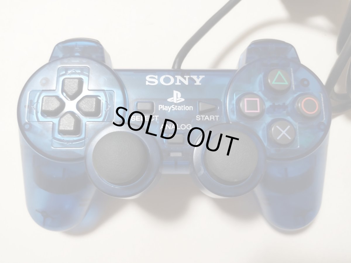 画像2: コントラーラー　クリアブルー　箱説有　PS2プレイステーション【管理6m8】 (2)