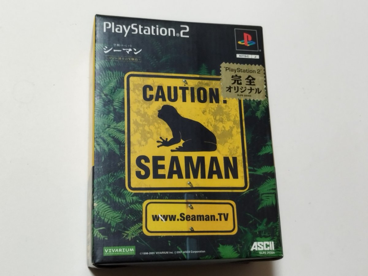 画像1: シーマン 〜禁断のペット〜 ガゼー博士の実験島 シーマイクコントローラ同梱版　箱説有　PS2プレイステーション【管理8h8】 (1)