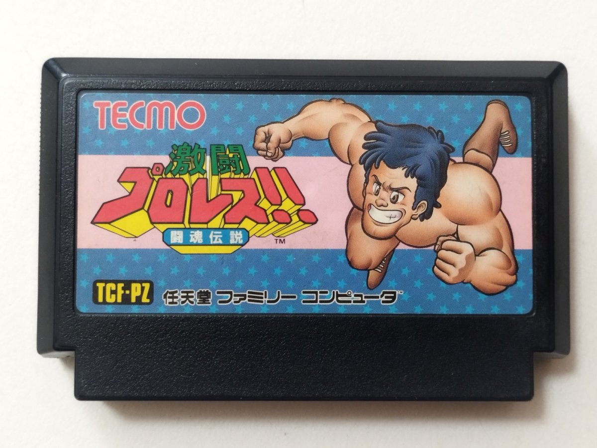 画像1: 【減額品】激闘プロレス!! 闘魂伝説　箱説無　FCファミコン【管理1-15】 (1)
