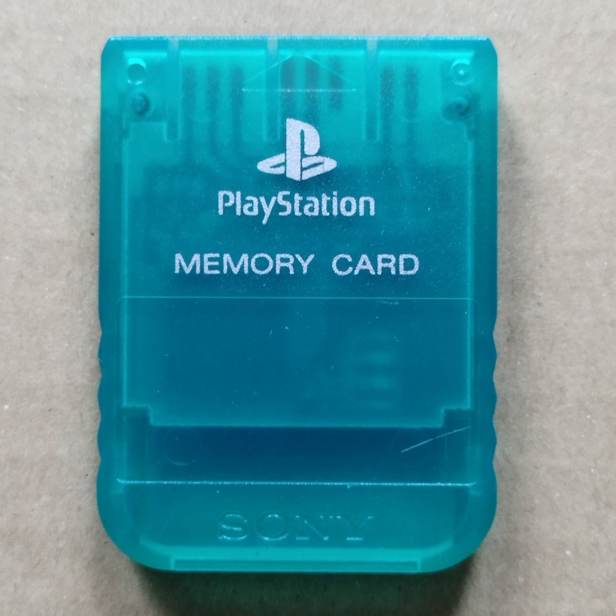 画像1: メモリーカード　クリアグリーン　SCPH-1020　箱説無　PS1プレイステーション【1-7】 (1)