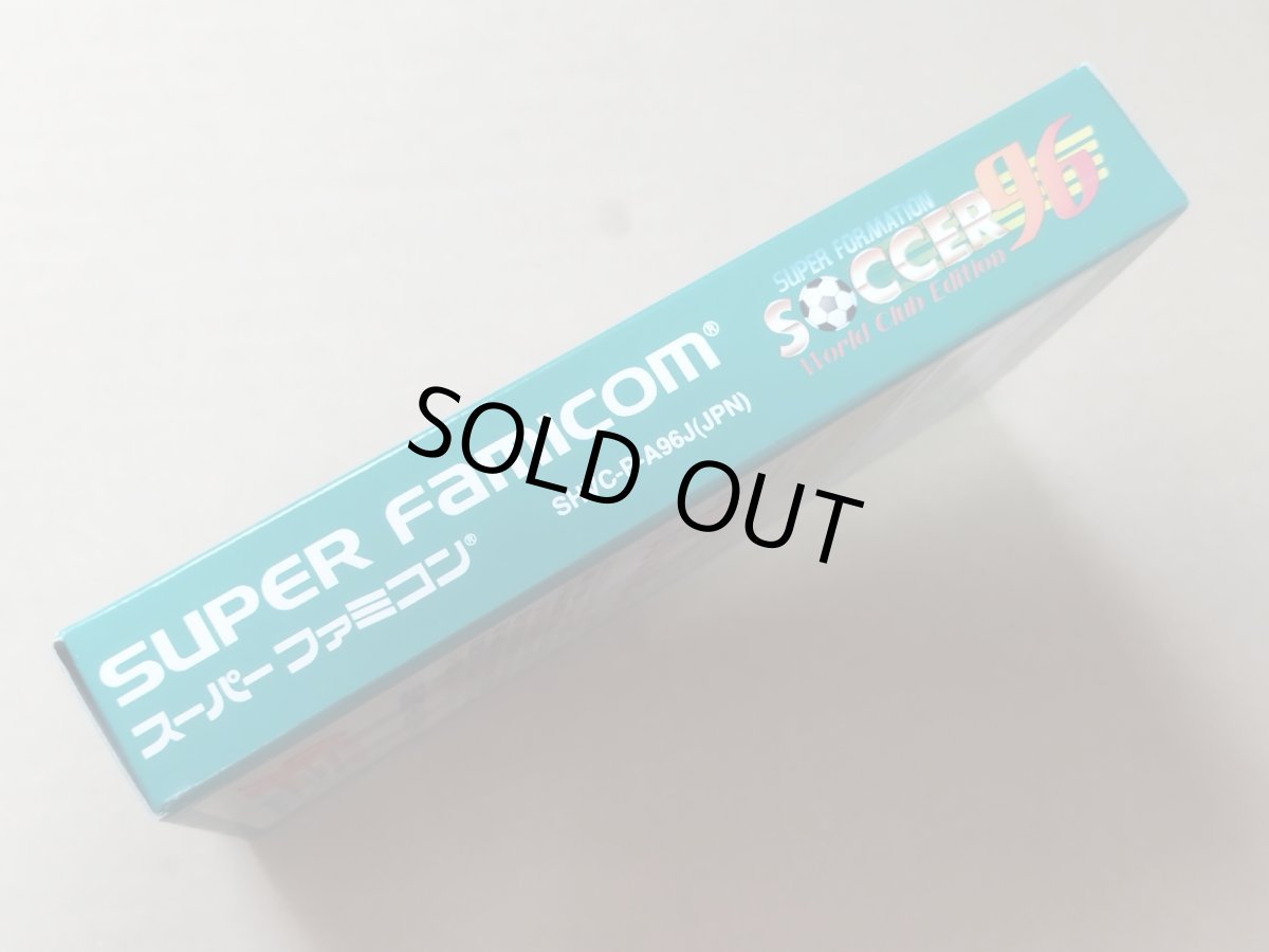 画像2: 【未使用の可能性あり】スーパーフォーメーションサッカー96ワールドクラブエディション　葉書箱説有　SFCスーパーファミコン【6h10】 (2)