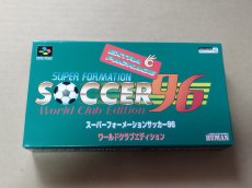 画像1: 【未使用の可能性あり】スーパーフォーメーションサッカー96ワールドクラブエディション　葉書箱説有　SFCスーパーファミコン【6h10】 (1)