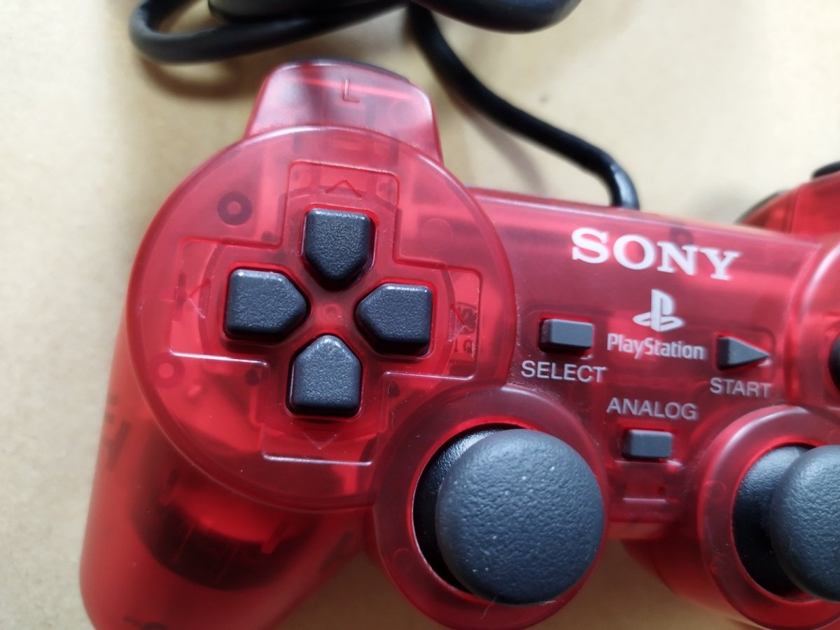 画像2: 【美品】コントラーラー　クリアレッド　箱説有　PS2プレイステーション【6m9】 (2)