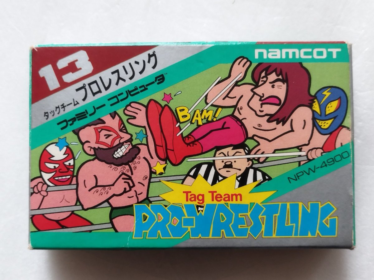 画像1: タッグチームプロレスリング　葉書箱説有　FCファミコン【6h4】 (1)