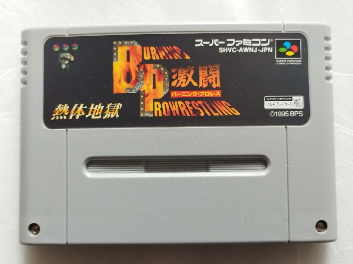 画像1: 【美品評価価格】激闘バーニングプロレス　箱説無　SFCスーパーファミコン【8】 (1)