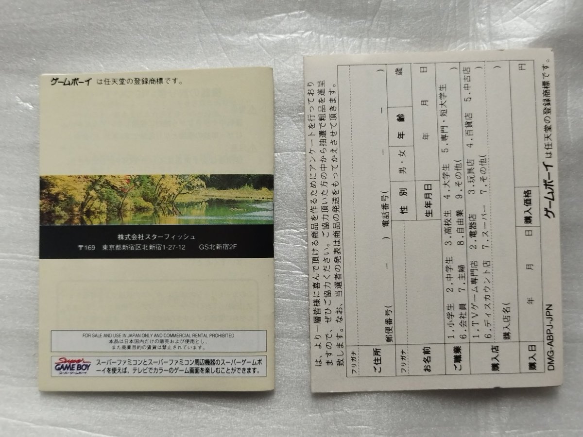 画像2: スーパーブラックバスポケット　葉書説明書　GBゲームボーイ【15】 (2)