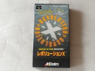 美品評価価格】レボリューションX 箱説有 SFCスーパーファミコン【9m9
