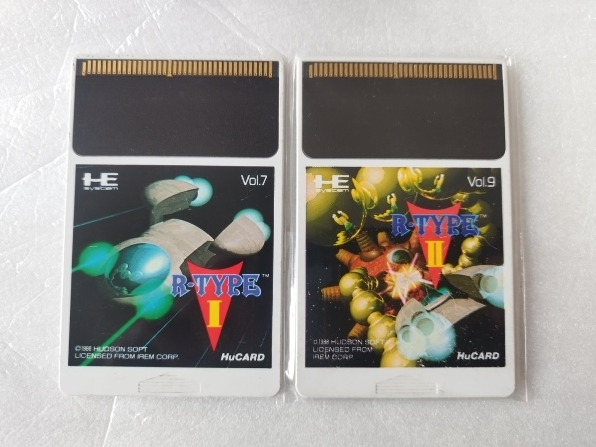 画像1: アールタイプ I+II セット R-TYPE　箱説無　PCエンジン【17】 (1)