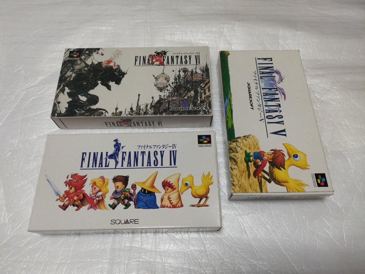 画像1: ファイナルファンタジーIV・V・VIセット　箱説有　SFCスーパーファミコン【9h9】 (1)