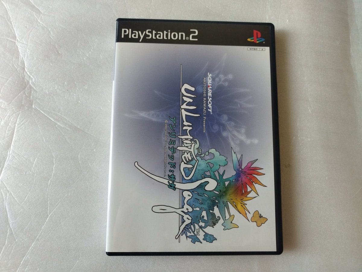 画像1: 【美品評価価格】アンリミテッドサガ チラシ箱説有　PS2プレイステーション2【7m8】 (1)