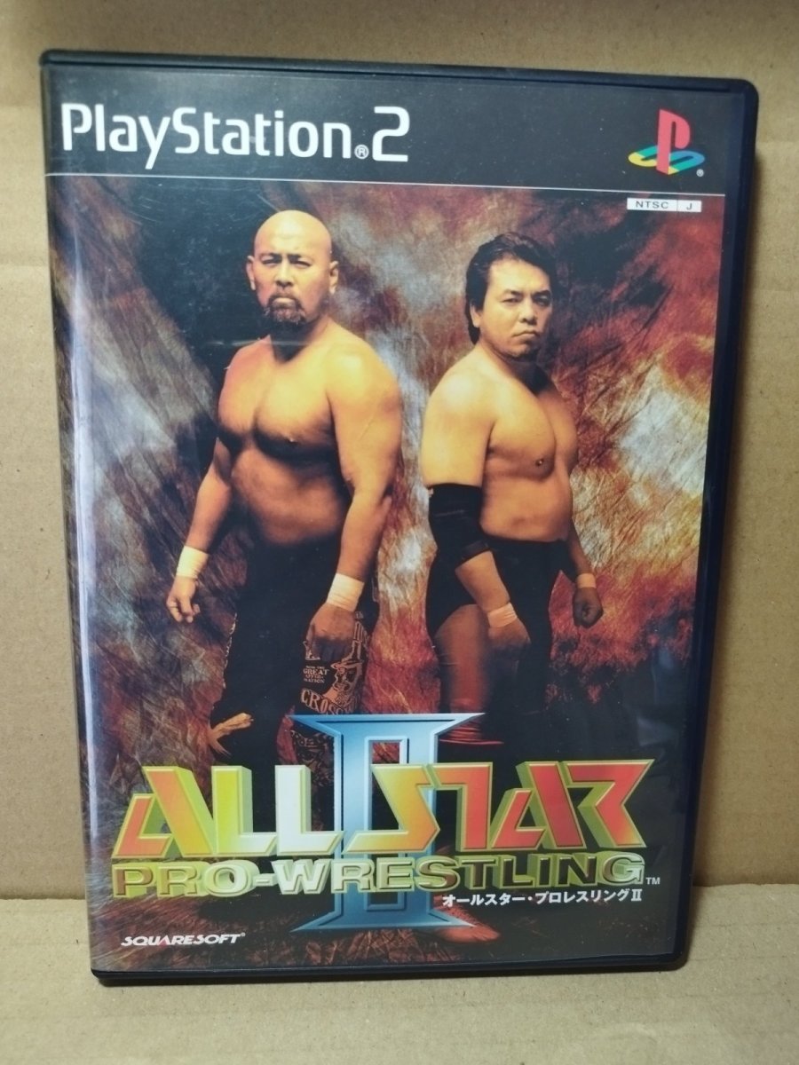 画像1: 【美品評価価格】オールスタープロレスリング2　葉書チラシ箱説有　PS2プレイステーション2【7h9】 (1)