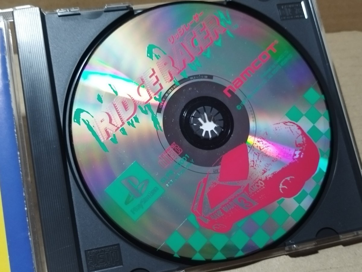 画像4: 【美品評価価格】リッジレーサー　帯葉書箱説有　PS1プレイステーション【7m4】 (4)