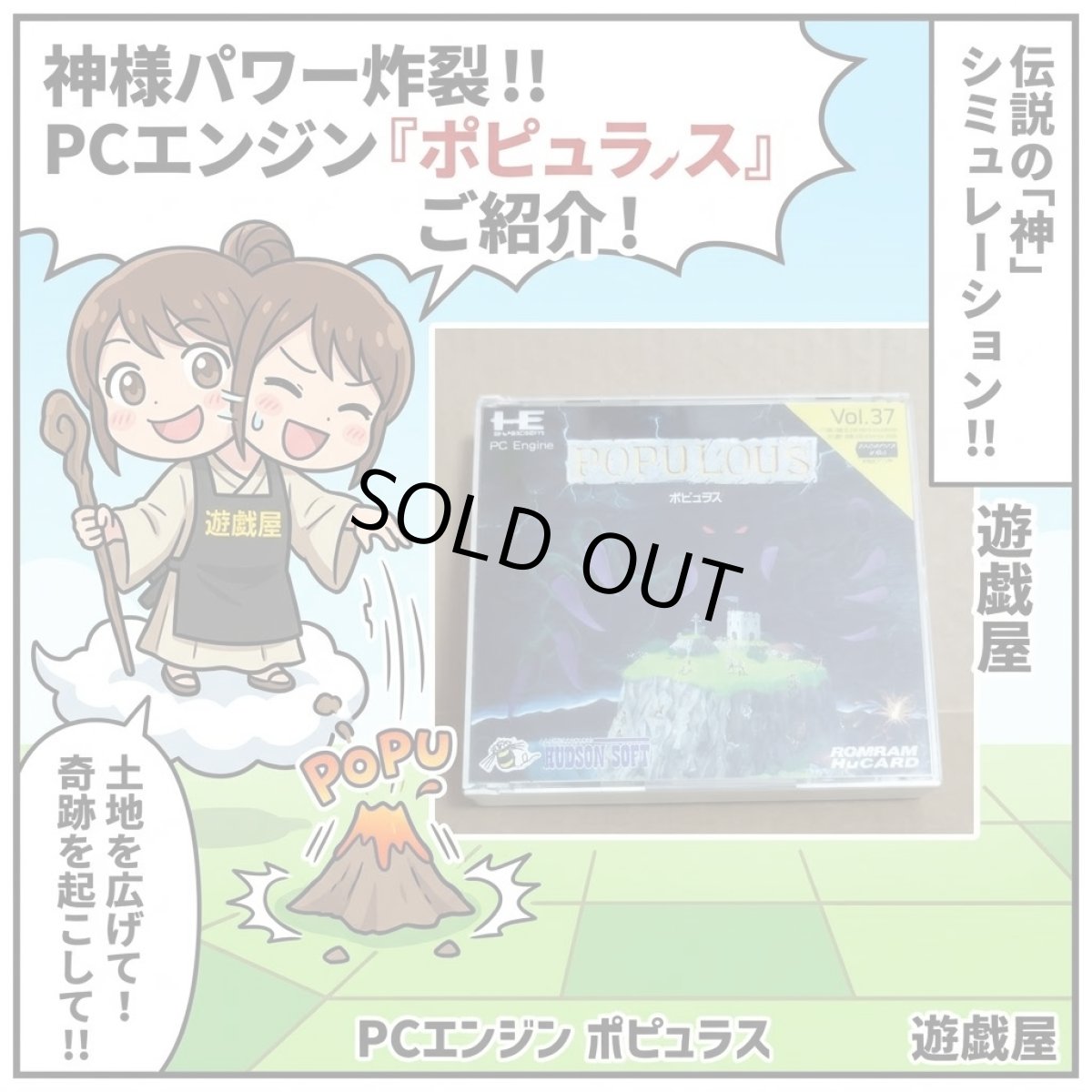 画像24: ポピュラス　帯葉書箱説有　PCエンジン【9h4】 (24)