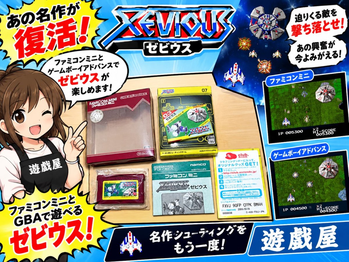 画像10: 【美品評価価格】ゼビウス　ファミコンミニ　箱説有　GBAアドバンス【5m2】 (10)