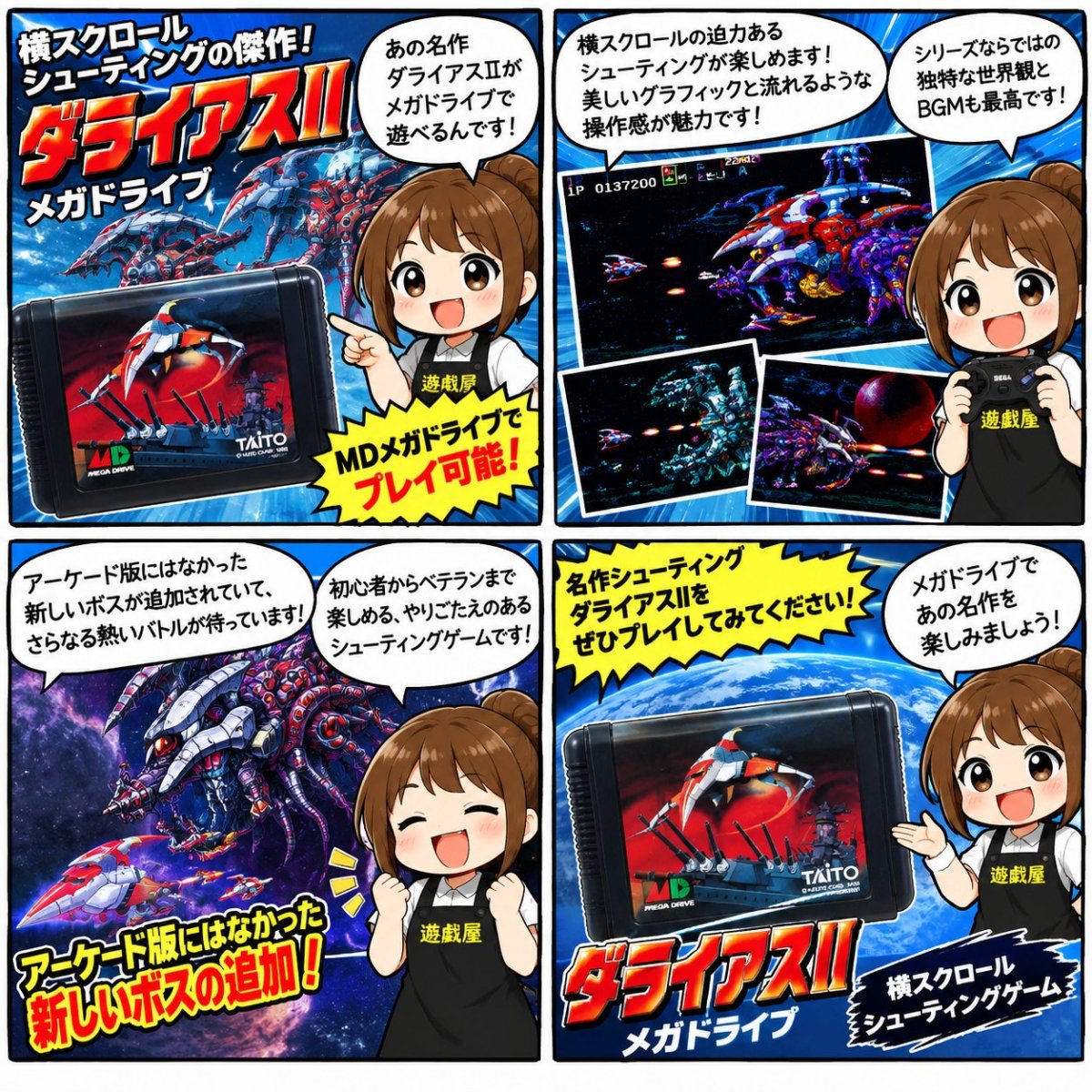 画像5: ダライアスII　箱説無　MDメガドライブ【25】 (5)