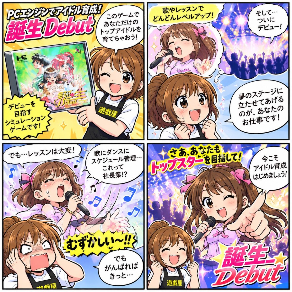画像25: 【美品評価価格】デビュー 誕生　帯葉書箱説有　PCエンジン【7h2】 (25)