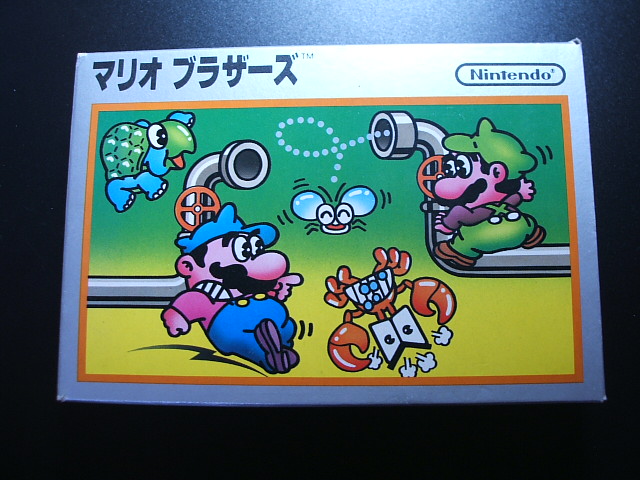 【プリントミス・印刷ズレ】ファミコン　ソフト　カセット　マリオブラザーズ　銀箱