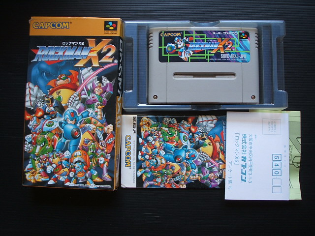 ロックマンX2　葉書箱説有　SFCスーパーファミコン