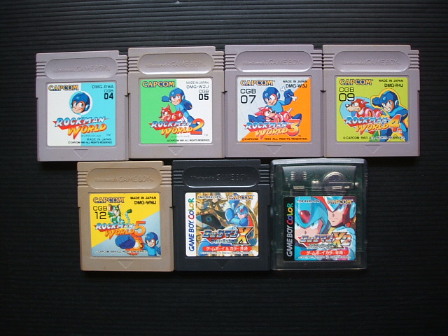 ロックマンワールド1・2・3・4・5・X・X2 7本セット　箱説無　GBゲームボーイ
