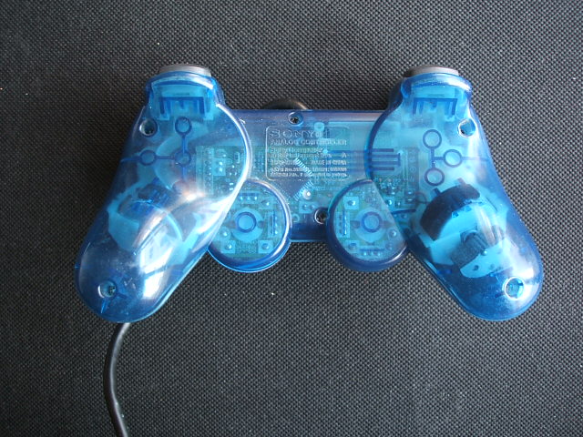 コントローラー　デュアルショック2　DUALSHOCK2　クリアブルー　SCPH-10010　箱説無　PS2プレイステーション