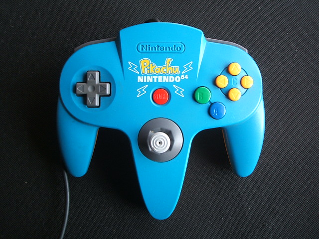 コントローラーピカチュウバージョンブルー 箱説無 ニンテンドー64