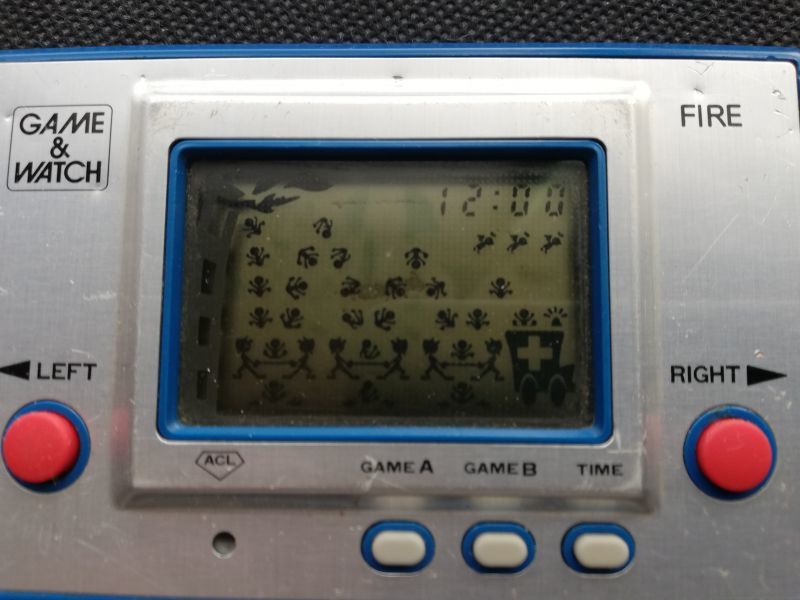 【完動品】任天堂 ゲームウォッチ FIRE GAME\u0026WATCH